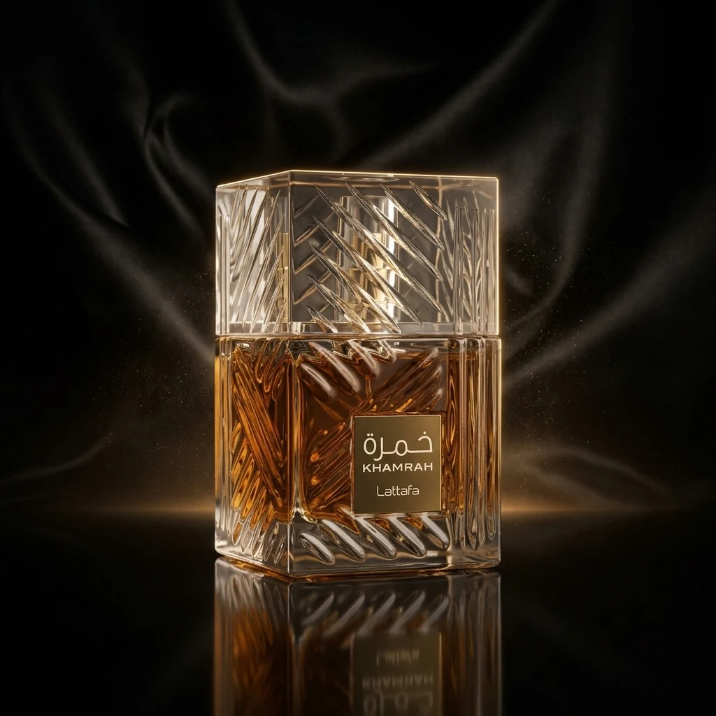 Lattafa Khamrah perfume bottle